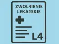 Ikona zwolnienia lekarskiego, symbol L4.