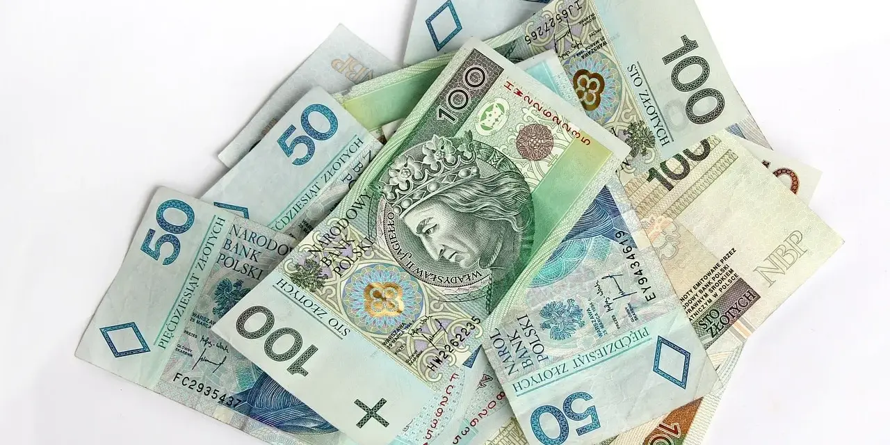 Stos banknotów 50 i 100 zł. Czy premia uznaniowa może pokryć koszty chorobowe?