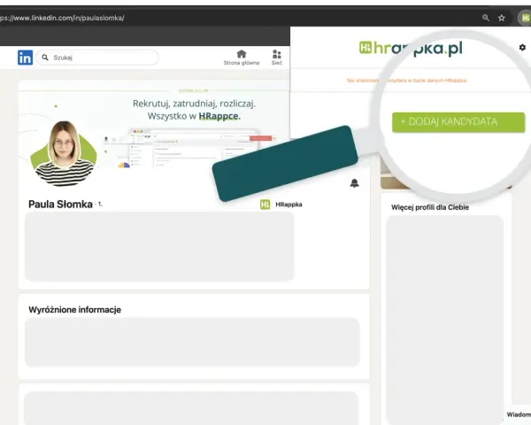 Jak skutecznie pozyskiwać kandydatów z wielu źródeł? Na ekranie widać interfejs systemu HRappka, gdzie można dodawać nowych kandydatów.