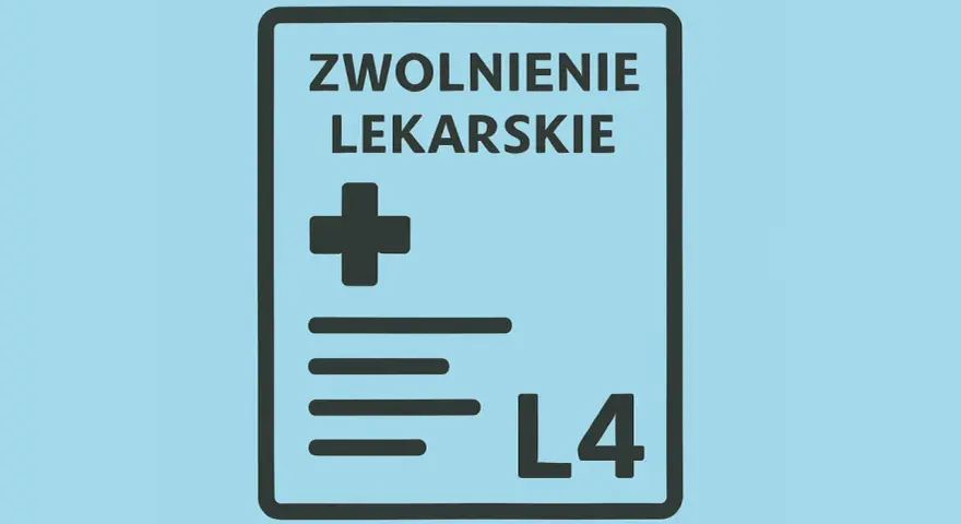 Ikona zwolnienia lekarskiego, symbol L4.