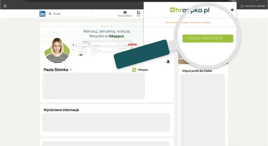 Jak skutecznie pozyskiwać kandydatów z wielu źródeł? Na ekranie widać interfejs systemu HRappka, gdzie można dodawać nowych kandydatów.