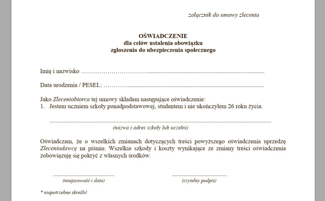 Zdjęcie Umowa zlecenie od jakiego wieku: ważne informacje dla rodzic&oacute;w