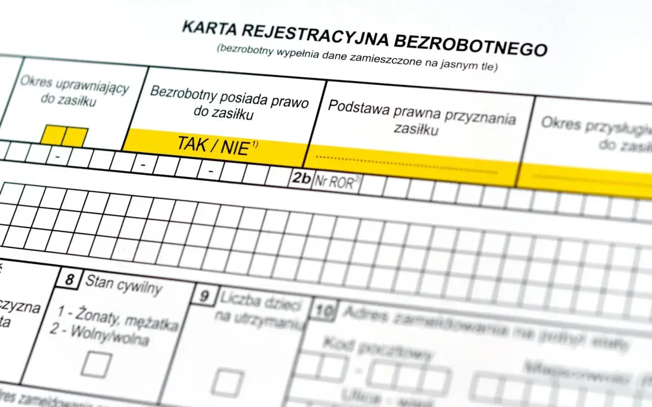 Karta rejestracyjna bezrobotnego. Pole