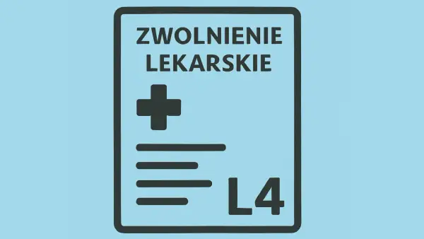 Ikona zwolnienia lekarskiego, symbol L4.
