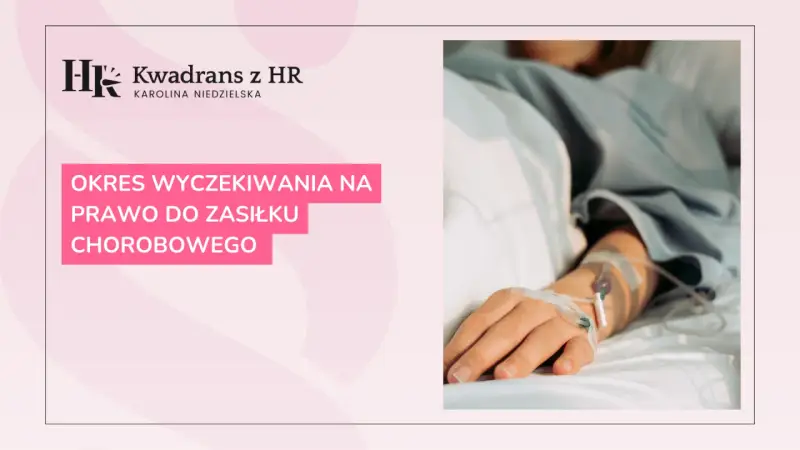 Ręka pacjenta w szpitalnym łóżku z wenflonem. Kiedy nie ma okresu wyczekiwania na prawo do zasiłku chorobowego.